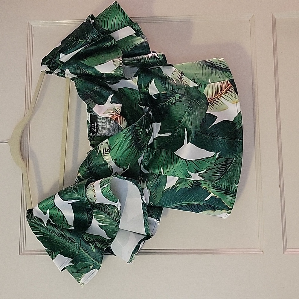 Off the shoulder tropical top